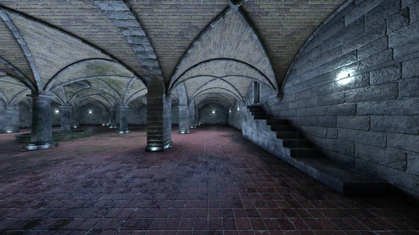 3D rendering of the palace banquet hall