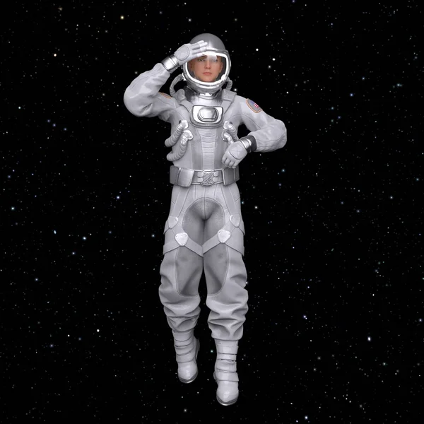 Rendering Astronaut — 图库照片