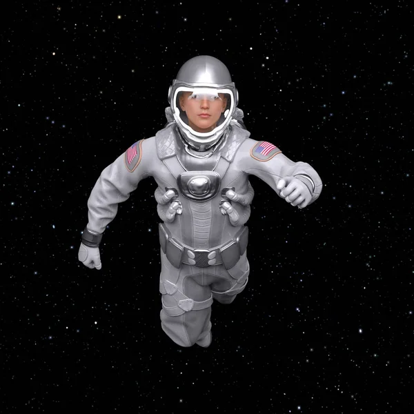 Rendering Astronaut — Stockfoto