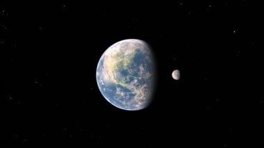 3D rendering of the earth and outer space.  elements of this video furnished by NASA