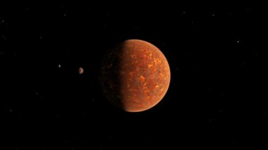 3D rendering of the planet.  elements of this video furnished by NASA