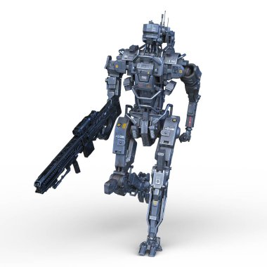 Bir savaş robotunun 3 boyutlu canlandırması