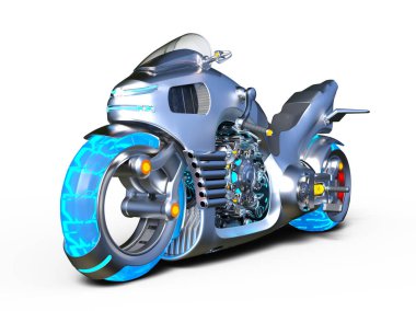 Motosikletin 3D görüntüsü