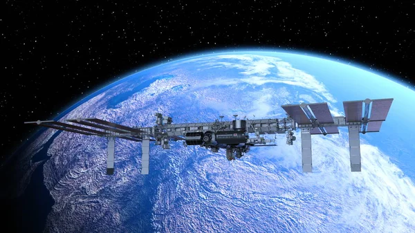 Rendering Artificial Satellite Earth — Stockfoto