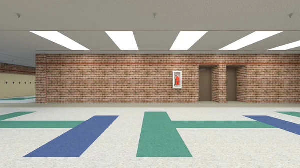 Rendering Corridor — Stock Photo, Image