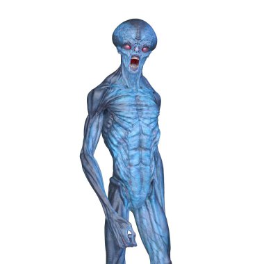 bir uzaylı 3D render