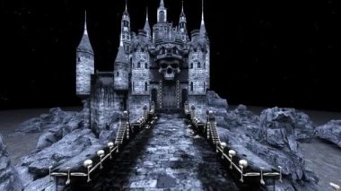 3D rendering of the skeleton castle