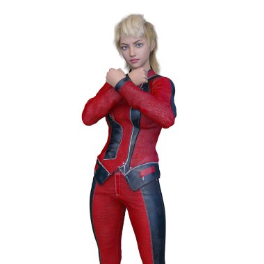 Süper bir kadının 3B canlandırması