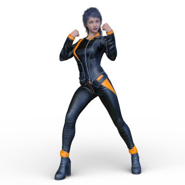 Süper bir kadının 3B canlandırması