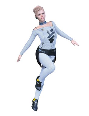 Süper bir kadının 3B canlandırması