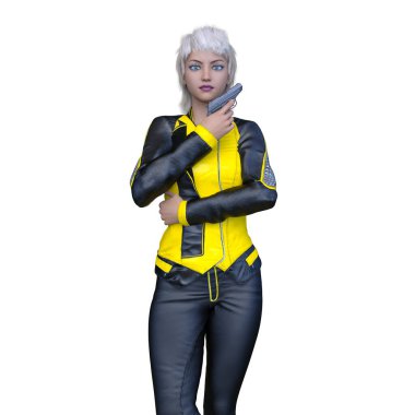 Süper bir kadının 3B canlandırması