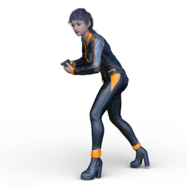 Süper bir kadının 3B canlandırması