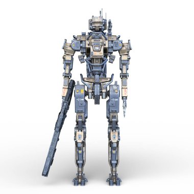 Bir savaş robotunun 3 boyutlu canlandırması