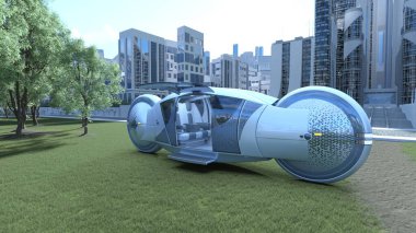 3D rendering of an automatic car