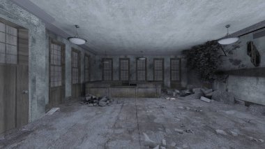 3D rendering of the ruined