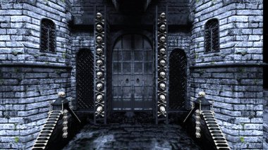 3D rendering of the skeleton castle