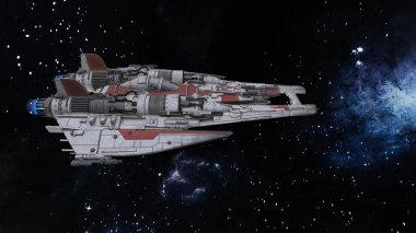 Bir uzay gemisinin 3d görüntülemesi