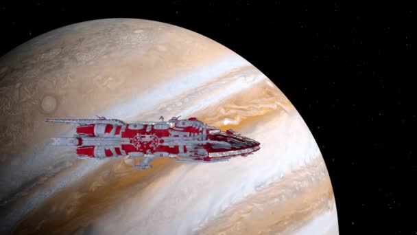 Rendering Spaceship Planet — Videoclip de stoc