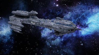 Bir uzay gemisinin 3d görüntülemesi