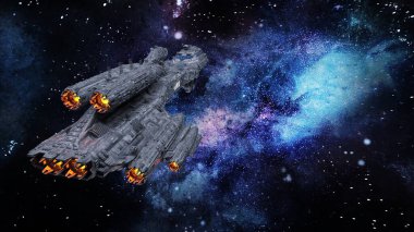 Bir uzay gemisinin 3d görüntülemesi