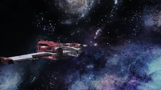 Візуалізація Космічного Корабля — стокове відео