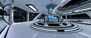 Uzay aracındaki teftiş odasının 3 boyutlu görüntülenmesi