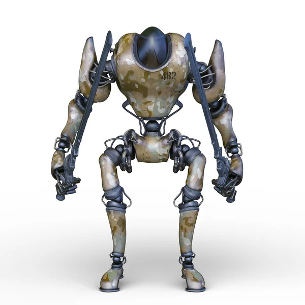 Rendering Battle Robot — Stock Photo, Image