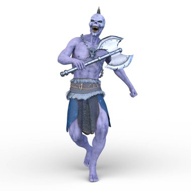 Baltalı bir canavarın 3 boyutlu canlandırması