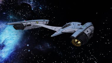 Bir uzay gemisinin 3d görüntülemesi
