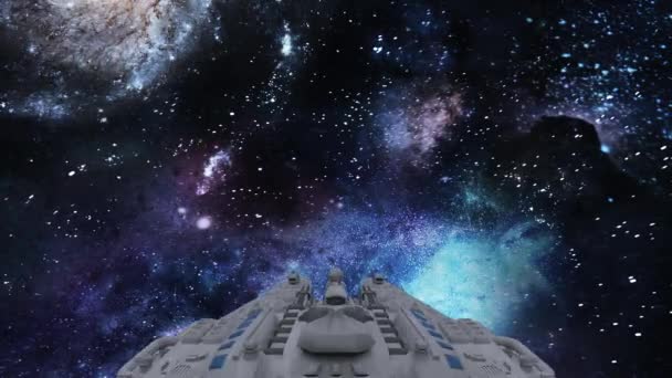 Візуалізація Космічного Корабля — стокове відео