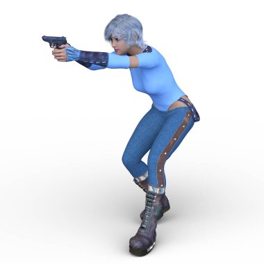 Süper bir kadının 3B canlandırması