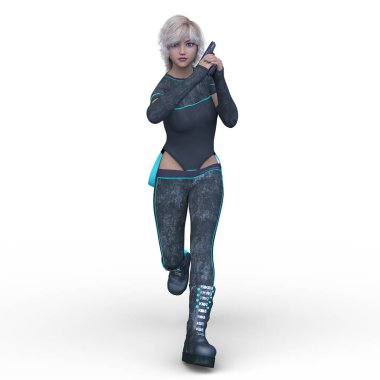 Süper bir kadının 3B canlandırması