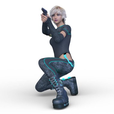 Süper bir kadının 3B canlandırması