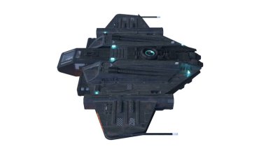 Bir uzay gemisinin 3d görüntülemesi