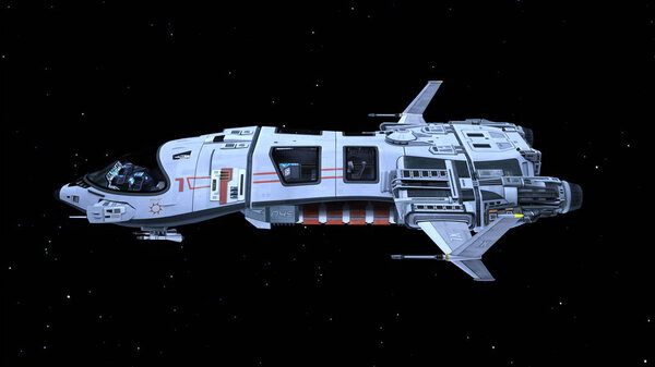 3D рендеринг космического корабля