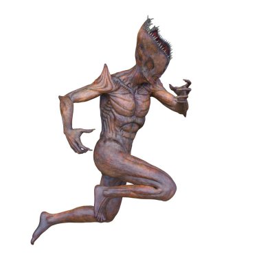 bir uzaylı 3D render