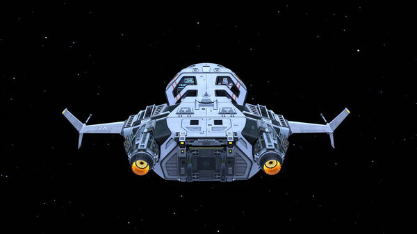 3D рендеринг космического корабля