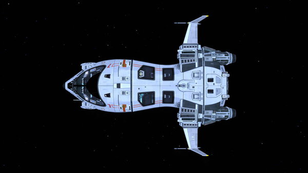 3D рендеринг космического корабля