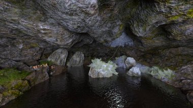 Yeraltı gölünün 3 boyutlu yansıması