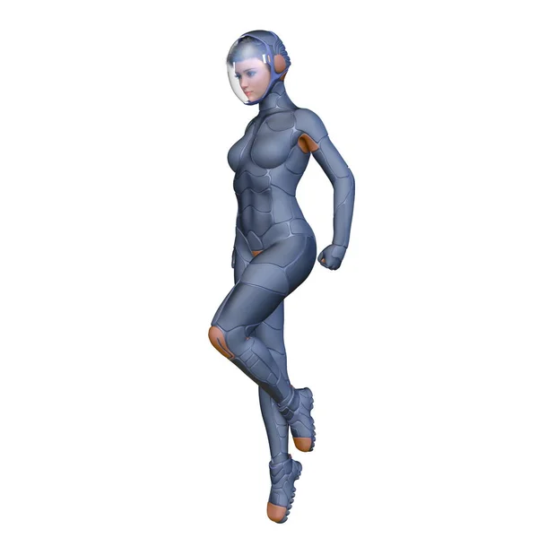 Rendering Cyber Woman — Stock Photo, Image