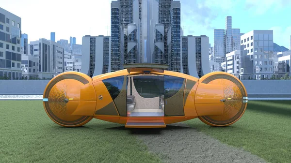 3D rendering of an automatic car