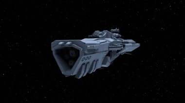 Bir uzay gemisinin 3d görüntülemesi
