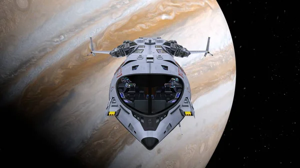 Рендеринг Космического Корабля Планеты — стоковое фото