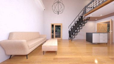 Stüdyonun çatı katlı 3D görüntülemesi