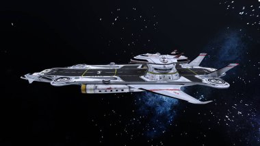 Bir uzay gemisinin 3d görüntülemesi