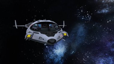 Bir uzay gemisinin 3d görüntülemesi