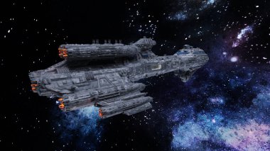 Bir uzay gemisinin 3d görüntülemesi