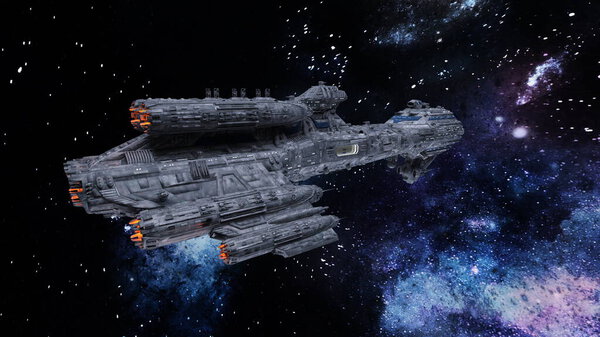 3D рендеринг космического корабля