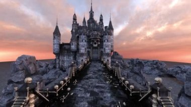 3D rendering of the skeleton castle