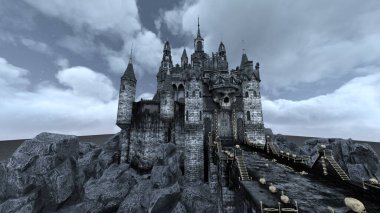 3D rendering of the skeleton castle
